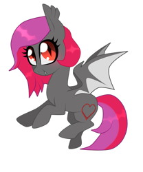 Size: 805x967 | Tagged: safe, artist:kaikururu, imported from derpibooru, oc, oc only, bat pony, pony, bat pony oc, bat wings, eyelashes, female, mare, rearing, simple background, slit pupils, smiling, solo, transparent background, wings