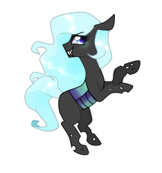 Size: 825x881 | Tagged: safe, artist:kaikururu, imported from derpibooru, oc, oc only, changeling queen, pony, changeling queen oc, eyelashes, rearing, simple background, solo, transparent background