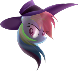 Size: 3019x2754 | Tagged: safe, artist:kimmyartmlp, imported from derpibooru, rainbow dash, pegasus, pony, bust, crossover, darkwing duck, female, hat, simple background, solo, transparent background