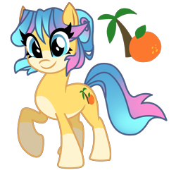 Size: 3072x3048 | Tagged: safe, artist:fotia-kouneli, imported from derpibooru, oc, oc only, oc:orange spring, earth pony, pony, coat markings, earth pony oc, female, raised hoof, simple background, socks (coat markings), solo, transparent background