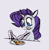 Size: 238x244 | Tagged: source needed, useless source url, safe, artist:hattsy, rarity, pony, unicorn, aggie.io, eating, female, food, fork, knife, magic, mare, pizza, plate, simple background, solo, telekinesis, tongue out