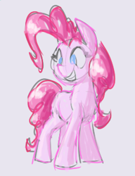 Size: 251x326 | Tagged: source needed, useless source url, safe, artist:firecracker, pinkie pie, earth pony, pony, aggie.io, female, mare, simple background, smiling, solo