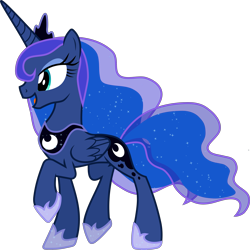 Size: 2997x3000 | Tagged: safe, artist:valadrem, imported from derpibooru, princess luna, alicorn, pony, season 4, twilight's kingdom, .svg available, female, open mouth, raised hoof, simple background, solo, transparent background, vector