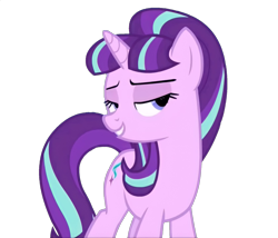 Size: 1680x1440 | Tagged: safe, edit, edited screencap, imported from derpibooru, screencap, starlight glimmer, pony, unicorn, season 5, the cutie re-mark, bedroom eyes, not a vector, s5 starlight, simple background, solo, transparent background