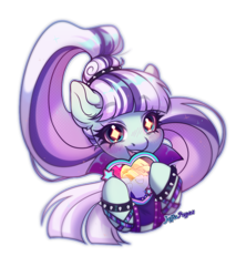 Size: 1700x2000 | Tagged: safe, artist:jeffapegas, imported from derpibooru, coloratura, songbird serenade, earth pony, pony, my little pony: the movie, alternate hairstyle, blushing, bracelet, collaboration, countess coloratura, cute, female, happy, jewelry, mare, open mouth, open smile, simple background, smiling, transparent background