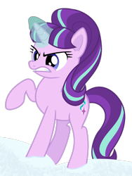 Size: 1326x1768 | Tagged: safe, edit, edited screencap, imported from derpibooru, screencap, starlight glimmer, pony, unicorn, season 5, the cutie map, angry, background removed, female, magic, magic aura, mare, not a vector, raised hoof, s5 starlight, simple background, solo, transparent background