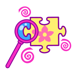 Size: 768x768 | Tagged: safe, artist:vernorexia, imported from derpibooru, puzzlemint, cutie mark, cutie mark only, flower, g3, magnifying glass, no pony, puzzle, simple background, transparent background, vector