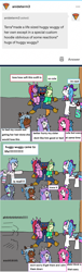 Size: 1170x3847 | Tagged: safe, artist:ask-luciavampire, imported from derpibooru, oc, earth pony, hengstwolf, pegasus, pony, undead, unicorn, vampire, werewolf, ask, ask ponys gamer club, huggy wuggy, tumblr