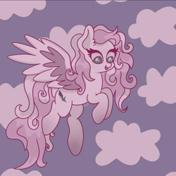 Size: 828x827 | Tagged: safe, artist:lynnpone, imported from derpibooru, oc, pegasus, pony, cloud, cute, female, freckles, mare, sky, solo, wings