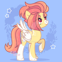 Size: 1280x1280 | Tagged: safe, artist:camikamen, imported from derpibooru, oc, pegasus, pony, female, mare, solo, tail, tail feathers