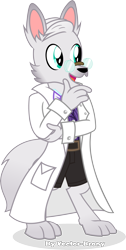 Size: 2644x5241 | Tagged: safe, artist:vector-brony, imported from derpibooru, oc, oc:dr. wolf, anthro, wolf, clothes, overcoat, simple background, suit, text, transparent background