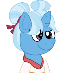 Size: 512x512 | Tagged: safe, artist:xppp1n, imported from ponybooru, part of a set, trixie, pony, unicorn, alternate hairstyle, clothes