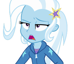 Size: 1249x1080 | Tagged: safe, edit, edited screencap, imported from derpibooru, screencap, trixie, equestria girls, equestria girls series, forgotten friendship, background removed, not a vector, open mouth, simple background, solo, transparent background