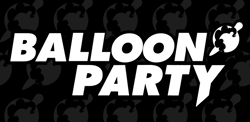 Size: 800x389 | Tagged: safe, imported from derpibooru, 2012, balloon party, brony music, grayscale, knife party, logo, monochrome, parody