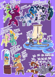 Size: 1859x2603 | Tagged: safe, artist:redahfuhrerking, imported from derpibooru, fizzlepop berrytwist, fluttershy, grogar, queen chrysalis, shanty (tfh), star swirl the bearded, stygian, tempest shadow, alpaca, classical unicorn, cow, deer, dog, dragon, goat, hybrid, longma, pegasus, reindeer, sheep, unicorn, them's fightin' herds, arizona (tfh), big mama, big papa, cloven hooves, community related, female, flutterhuo, laughing, leonine tail, makeup, male, mare, mirror, oleander (tfh), paprika (tfh), pom (tfh), pom is grogar's daugther, sketch, sketch dump, stallion, tail, tianhuo (tfh), unshorn fetlocks, velvet (tfh)