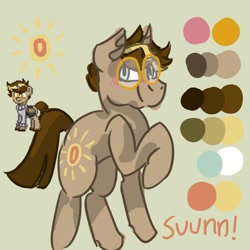 Size: 1080x1080 | Tagged: safe, artist:suunshiin, imported from derpibooru, oc, oc only, oc:sun rays, pony, unicorn, pony town, digital art, reference sheet