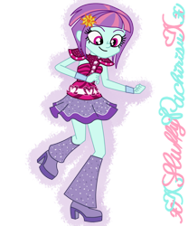 Size: 1024x1229 | Tagged: safe, artist:xxfluffypachirisuxx, imported from derpibooru, sunny flare, dance magic, equestria girls, spoiler:eqg specials, simple background, solo, transparent background