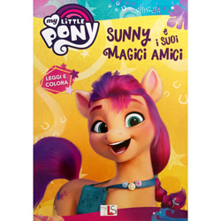 Size: 700x700 | Tagged: safe, imported from derpibooru, sunny starscout, earth pony, pony, 3d, coloring book, g5, happy, italian, italian coloring book, merchandise, my little pony: a new generation, official, smiling