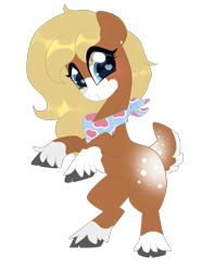 Size: 1381x1853 | Tagged: safe, artist:kaikururu, imported from derpibooru, oc, oc only, earth pony, pony, earth pony oc, eyelashes, female, mare, neckerchief, rearing, simple background, smiling, solo, transparent background, unshorn fetlocks