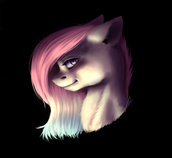 Size: 2000x1840 | Tagged: safe, artist:inarimayer, imported from derpibooru, oc, oc only, earth pony, pony, black background, bust, earth pony oc, female, mare, simple background, smiling, solo