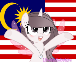 Size: 924x754 | Tagged: safe, artist:lindagemdream, imported from derpibooru, oc, oc only, pony, base used, flag, malaysia, solo