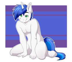 Size: 2989x2597 | Tagged: safe, artist:heartscharm, imported from derpibooru, oc, oc only, oc:shifting gear, anthro, unguligrade anthro, unicorn, nudity, solo