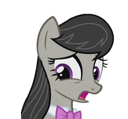 Size: 1164x1080 | Tagged: safe, edit, edited screencap, imported from derpibooru, screencap, octavia melody, earth pony, pony, season 5, slice of life (episode), background removed, bust, female, mare, not a vector, open mouth, portrait, purple eyes, simple background, solo, transparent background