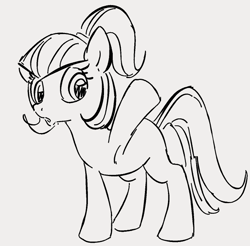 Size: 683x671 | Tagged: safe, artist:dotkwa, imported from derpibooru, sonata dusk, earth pony, pony, equestria girls, armpits, equestria girls ponified, female, gray background, grayscale, mare, monochrome, ponified, raised hoof, simple background, sketch, solo