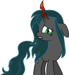 Size: 5526x6008 | Tagged: safe, artist:shootingstarsentry, imported from derpibooru, oc, oc:nightshade (digimonlover101), changepony, hybrid, absurd resolution, female, floppy ears, interspecies offspring, offspring, parent:king sombra, parent:queen chrysalis, parents:chrysombra, simple background, solo, transparent background, vector