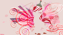 Size: 3840x2160 | Tagged: safe, artist:1alexgreen1, imported from derpibooru, sugar moonlight, earth pony, pony, abstract background, female, g5, helmet, mare, my little pony: a new generation, signature, solo, swirls, wallpaper