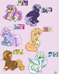 Size: 1624x2032 | Tagged: safe, artist:purfectprincessgirl, imported from derpibooru, applejack, big macintosh, caramel, comet tail, fluttershy, perry pierce, pinkie pie, pokey pierce, rainbow dash, rarity, soarin', thunderlane, twilight sparkle, oc, bird, chicken, earth pony, pegasus, pony, unicorn, bandana, braces, carajack, chest fluff, cloven hooves, cometlight, crossed hooves, earth pony oc, eyeshadow, feathered fetlocks, female, floppy ears, fluttermac, glasses, horn, lidded eyes, lying down, makeup, male, mane six, mare, offspring, open mouth, open smile, parent:applejack, parent:big macintosh, parent:caramel, parent:comet tail, parent:fluttershy, parent:pinkie pie, parent:pokey pierce, parent:rainbow dash, parent:rarity, parent:soarin', parent:thunderlane, parent:twilight sparkle, parents:carajack, parents:cometlight, parents:fluttermac, parents:pokeypie, parents:rarilane, parents:soarindash, pegasus oc, pink background, plushie, pokeypie, prone, rarilane, screencap reference, shipping, simple background, smiling, soarindash, stallion, straight, straw in mouth, unicorn oc, unicorn twilight, unshorn fetlocks