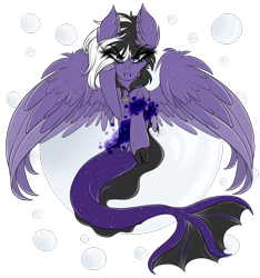 Size: 3331x3565 | Tagged: safe, artist:beamybutt, imported from derpibooru, oc, oc only, pony, siren, ear fluff, eyelashes, simple background, solo, transparent background, wings