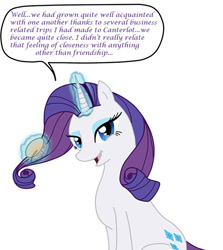 Size: 500x560 | Tagged: safe, artist:ask--luna-and-rarity, imported from derpibooru, rarity, pony, unicorn, brush, female, hairbrush, implied lesbian, implied rariluna, implied shipping, solo, tumblr:ask luna and rarity