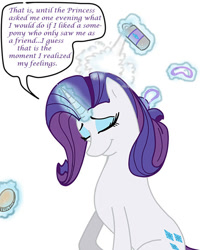 Size: 500x560 | Tagged: safe, artist:ask--luna-and-rarity, imported from derpibooru, rarity, pony, unicorn, brush, female, hair styling, hair tie, hairbrush, implied lesbian, implied rariluna, implied shipping, simple background, solo, tumblr:ask luna and rarity, white background