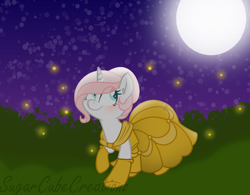 Size: 1064x832 | Tagged: safe, artist:sugarcubecreationz, imported from derpibooru, oc, oc only, oc:sweetheart, pony, unicorn, clothes, dress, female, mare, solo