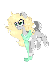 Size: 1944x2592 | Tagged: safe, artist:kaikururu, imported from derpibooru, oc, oc only, deer, deer pony, original species, pony, clothes, eye clipping through hair, scarf, simple background, smiling, solo, transparent background