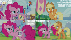 Size: 1280x720 | Tagged: safe, edit, edited screencap, editor:quoterific, imported from derpibooru, screencap, applejack, cloud kicker, coco crusoe, coloratura, fluttershy, pinkie pie, rainbow dash, royal riff, spike, dragon, earth pony, pegasus, pony, season 5, the mane attraction, applejack's hat, cloud, cowboy hat, cutie mark, female, flying, hat, male, mare, open mouth, open smile, smiling, spread wings, stallion, wings