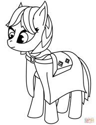 Size: 1158x1500 | Tagged: safe, imported from derpibooru, oc, oc only, pony, cloak, clothes, coloring page, solo