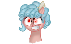 Size: 1920x1200 | Tagged: safe, artist:nitlynjane, imported from derpibooru, cozy glow, pegasus, pony, bow, bust, cozy glow is not amused, cozy glow's bow, cozy glow's true goal, crazy glow, curly mane, female, filly, foal, freckles, glowing, glowing eyes, gritted teeth, hair bow, insanity, pure concentrated unfiltered evil of the utmost potency, pure unfiltered evil, red eyes, simple background, solo, transparent background