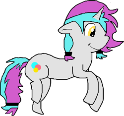 Size: 356x333 | Tagged: safe, artist:iloinen1, imported from ponybooru, oc, oc:luz, unicorn, cutie mark, female, jumping, looking down, mare, ponylatino, simple background, smiling, solo, solo female, transparent background