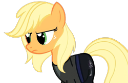 Size: 1937x1263 | Tagged: safe, artist:jacob kitts, edit, edited screencap, imported from derpibooru, screencap, applejack, earth pony, pony, alternate hairstyle, background removed, female, freckles, lord of the rings, mare, not a vector, re-enacted by ponies, simple background, solo, transparent background