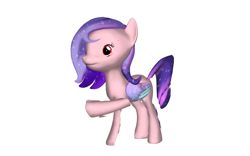 Size: 4000x2500 | Tagged: safe, imported from derpibooru, oc, oc:bruh, pegasus, pony, pony creator, 1000 years in photoshop, 3d, colored wings, ethereal mane, ethereal tail, gradient wings, looking at you, multicolored wings, not queen haven, ponylumen, raised hoof, simple background, starry mane, tail, white background, wings