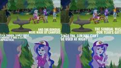 Size: 1280x720 | Tagged: safe, edit, edited screencap, editor:quoterific, imported from derpibooru, screencap, flash sentry, princess celestia, princess luna, valhallen, equestria girls, legend of everfree, camp everfree outfits, clothes, eyes closed, female, male, open mouth, principal celestia, shoes, vice principal luna