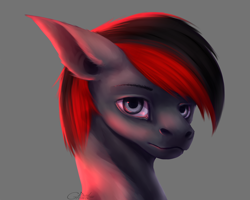 Size: 3000x2400 | Tagged: safe, artist:inarimayer, imported from derpibooru, oc, oc only, earth pony, pony, bust, earth pony oc, gray background, male, simple background, solo, stallion