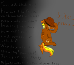 Size: 2250x2000 | Tagged: safe, artist:windy, imported from derpibooru, oc, oc:windflyer, pegasus, pony, crying, hat, solo, vent art