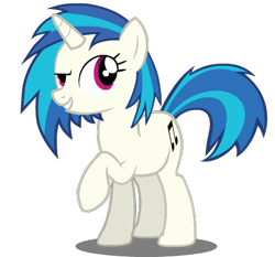 Size: 445x415 | Tagged: safe, artist:midnight-wisp-pone, imported from derpibooru, dj pon-3, vinyl scratch, pony, unicorn, female, grin, mare, raised hoof, simple background, smiling, solo, transparent background, vector