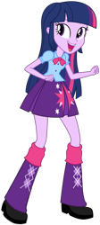 Size: 1193x2657 | Tagged: safe, artist:alandssparkle, artist:rupahrusyaidi, edit, imported from derpibooru, vector edit, twilight sparkle, equestria girls, excited, open mouth, open smile, shoes, simple background, smiling, solo, transparent background, vector