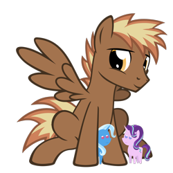 Size: 1500x1500 | Tagged: safe, artist:the smiling pony, imported from derpibooru, starlight glimmer, trixie, oc, oc only, oc:firebrand, pegasus, pony, derpibooru community collaboration, .svg available, 2022 community collab, looking at you, plushie, pointy ponies, simple background, smiling, solo, spread wings, svg, transparent background, vector, wings