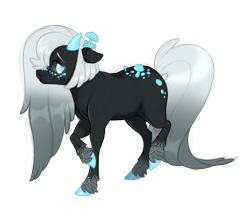 Size: 2824x2400 | Tagged: safe, artist:gigason, imported from derpibooru, oc, oc:temmi blue, earth pony, black sclera, female, high res, mare, mushroom, simple background, solo, transparent background