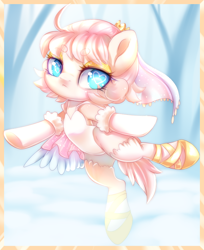 Size: 600x734 | Tagged: safe, artist:cabbage-arts, imported from derpibooru, oc, oc only, earth pony, pony, clothes, earth pony oc, female, leotard, snow, solo